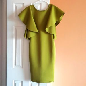 Neoprene Avocado bodycon stretchy holiday dress
